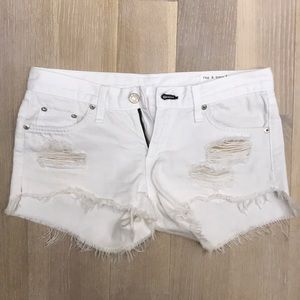 Rag and Bone White jean shorts